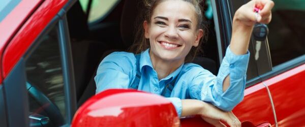 depositphotos 79168210 stock photo young cheerful woman sitting in